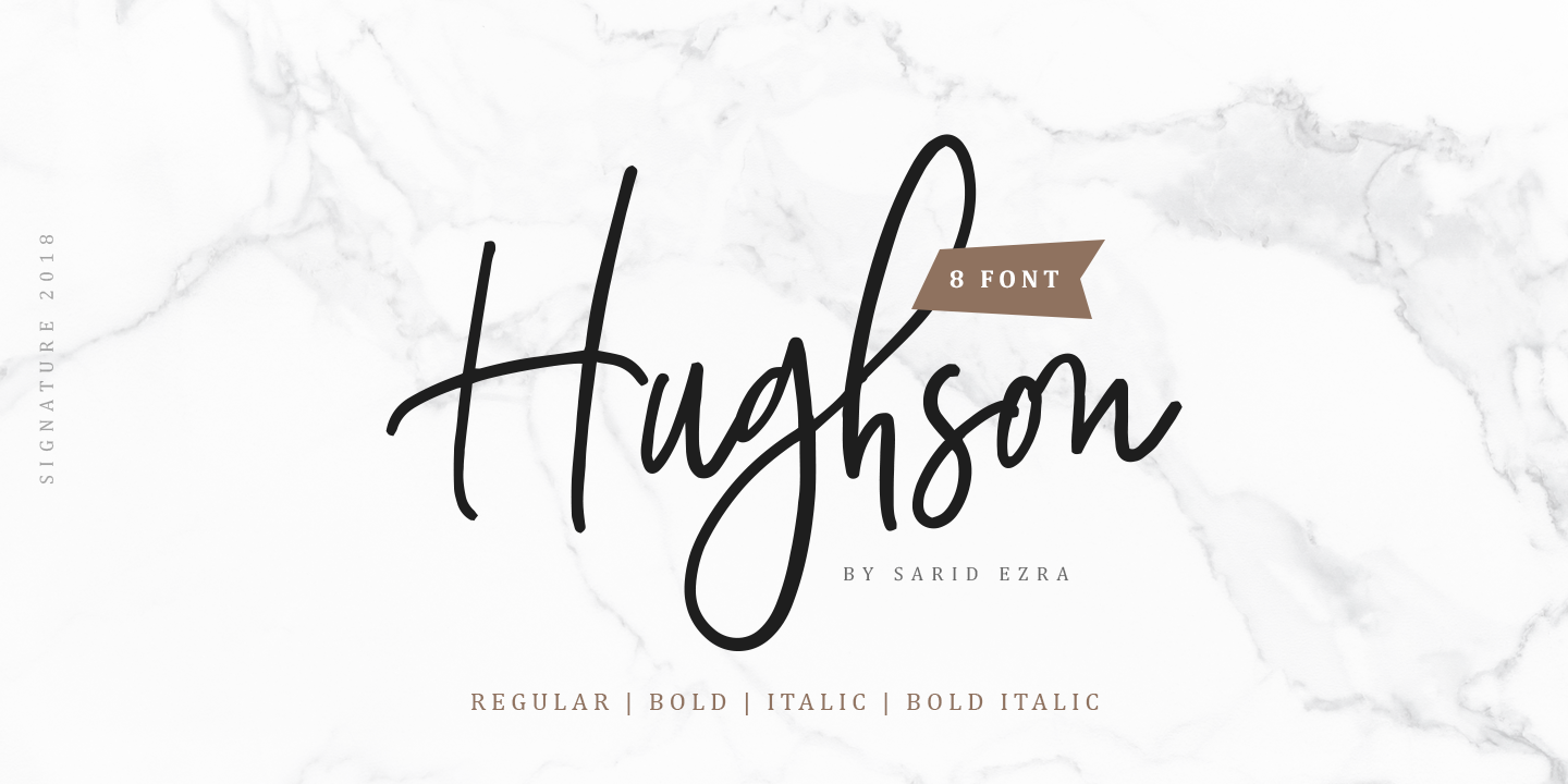 Пример шрифта Hughson #1